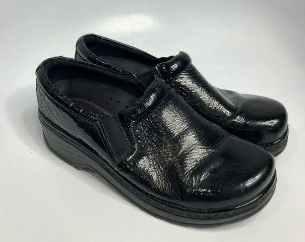 Klogs black patent Leather clogs size 10