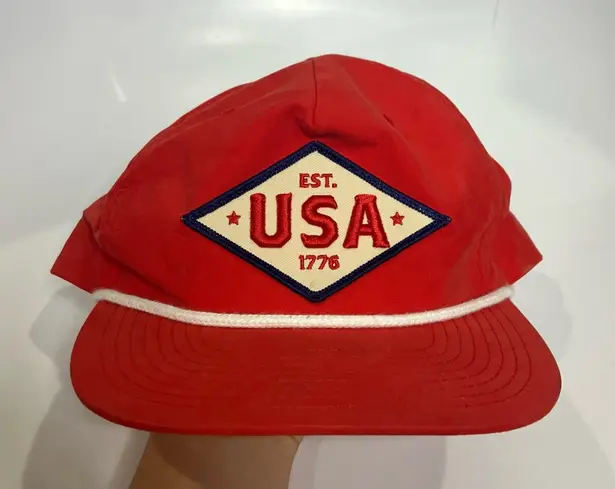 Richardson outdoor patriot Rope SnapBack hat USA red one size