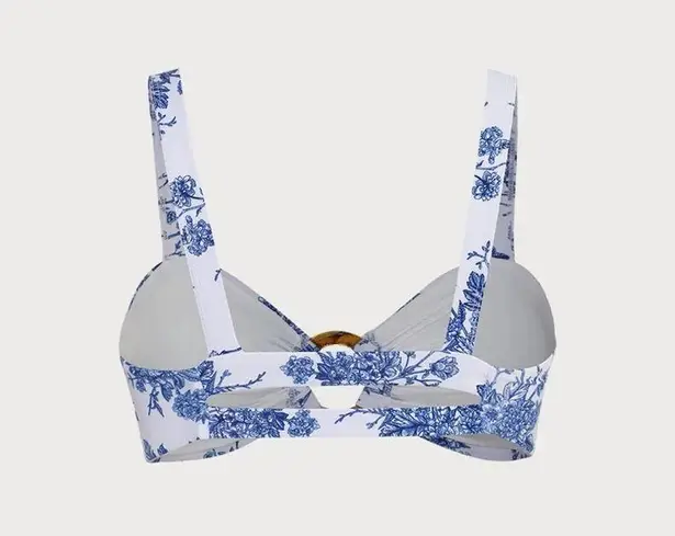 Berlook Ruched Cutout Floral Bikini Top and Floral High Waist Bikini Bottom Multiple Size M