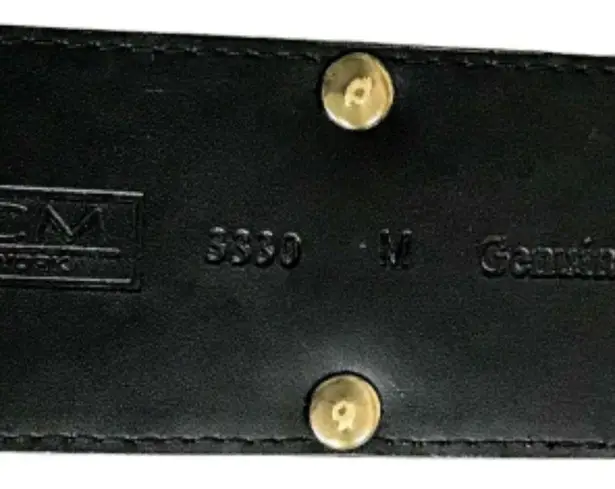 WCM New York Leather Belt Metal Chain Gold & Black Metallic Women's Wrap