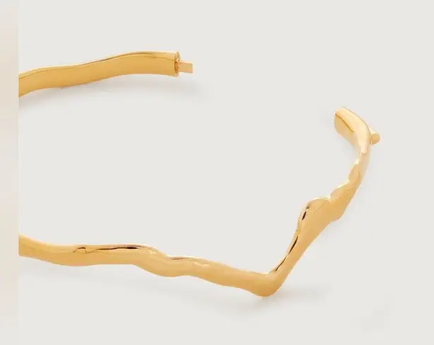 MONICA VINADER Amy Powney Wishbone Bangle 18k Gold Vermeil, Small, $298
