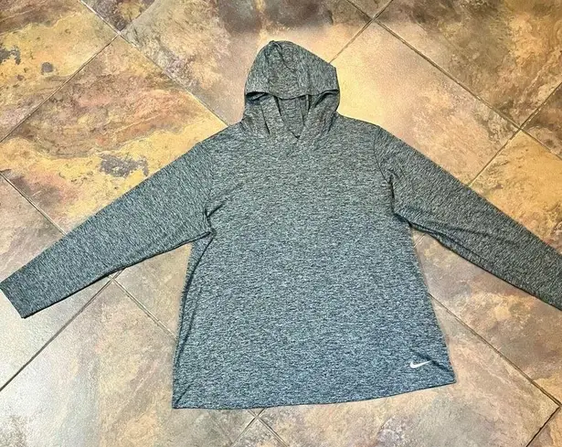 Nike  Blue Long Sleeve Hooded Dry-Fit Athletic Top 1X