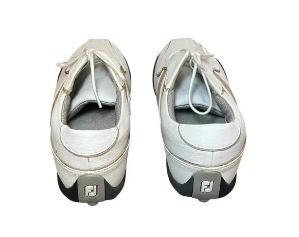 FootJoy LoPro Golf Shoes Womens Size 7M White Leather Soft Spikes 97153 EUC