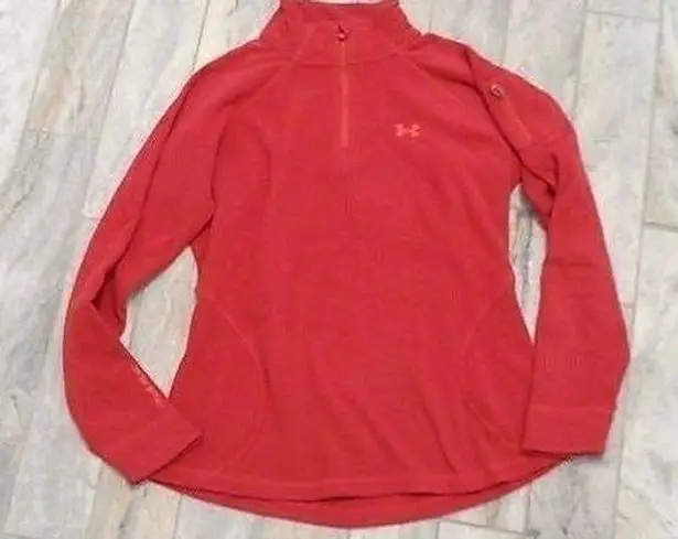 Under Armour  women's medium red fleece 1/4 zip pullover