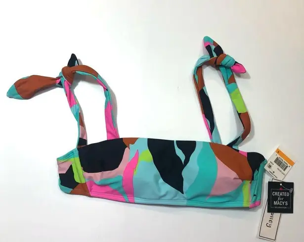 Hula Honey multi camo bralette bikini swim top Sm