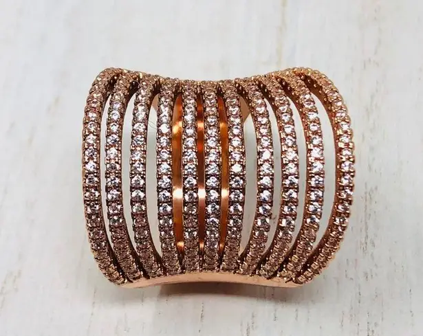 SWAROVSKI crystal* 18K GP cocktail rings size approx 7.5, NWOT