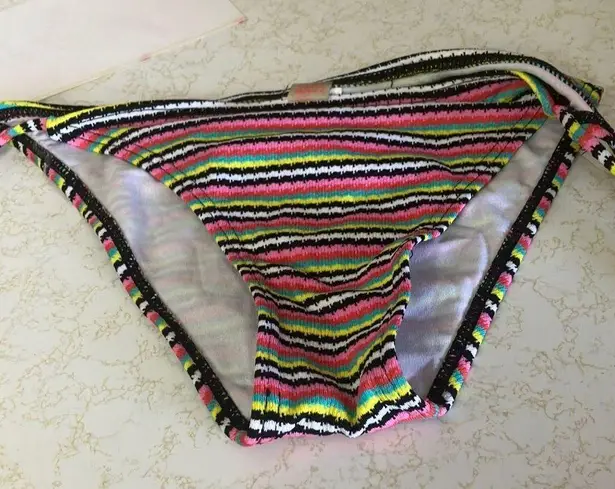Roxy Junior  swim Colorful Striped Bikini Bottom large