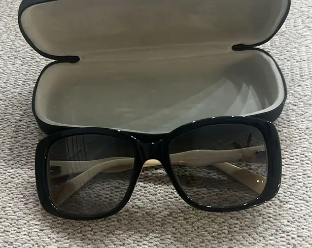 Pierre Cardin Black and Cream Sunglasses