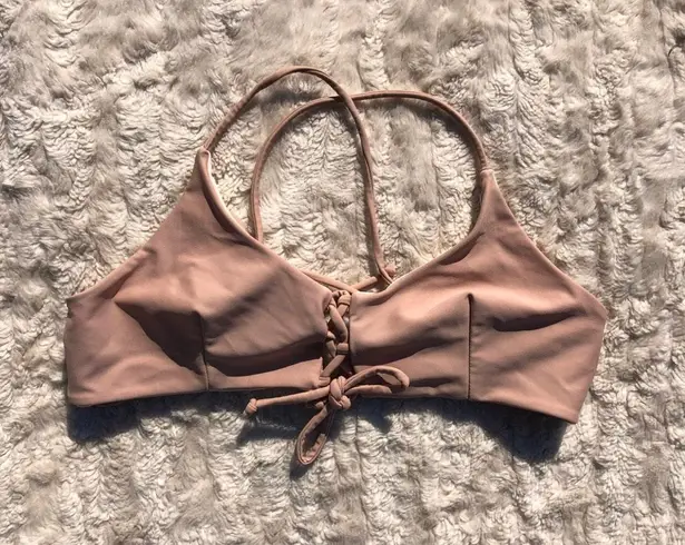 LA Hearts LA Heart Rose Gold Bikini Top