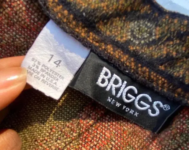 Briggs New York Vintage rustic paisley printed midi skirt