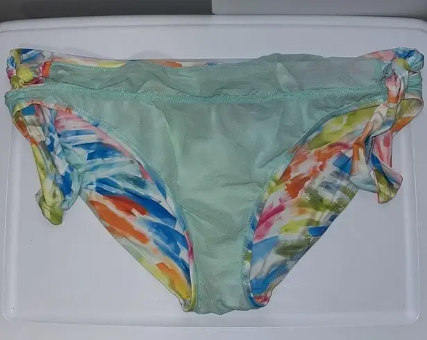 Time And Tru Mystic Mint Watercolor Swimsuit Bikini Bottom 1X 16-18