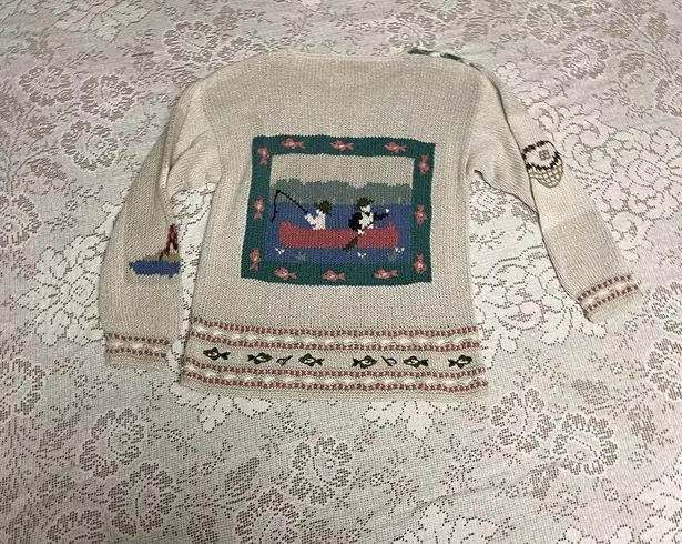 Amazing Y2k wool rich hand knit vintage sweater size small