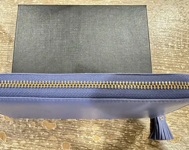 Anya Hindmarch FAITHFUL LARGE Round Long Wallet BLUEBELL