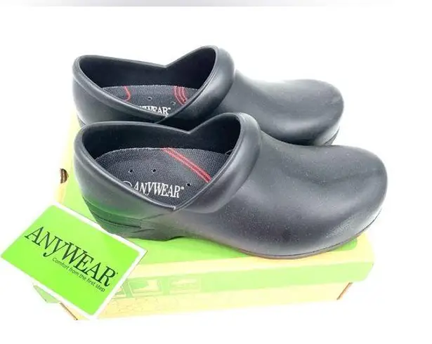 Anywear Black Work Clogs Size 6 Womens Size 4 Mens