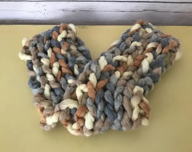 infinity Handknit Scarf stone