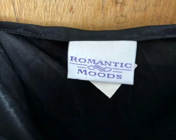 Vintage 90s Romantic Moods Leopard Print Silver & Black Metallic Slip Dress S