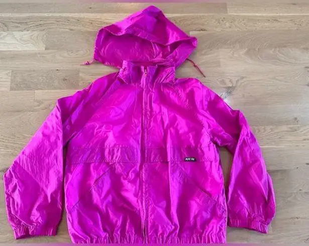 Pacific trail women’s vintage hooded windbreaker pink size large