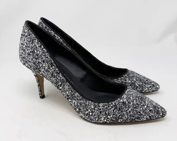Sole Society Cahya Silver Sparkly High Heels