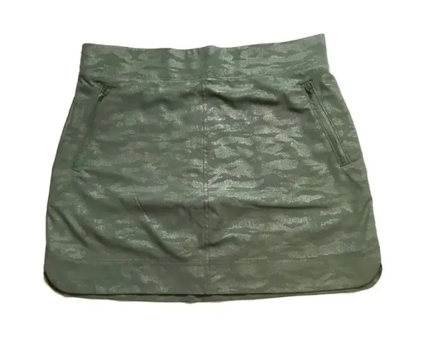 Orvis Green Camo Embossed Pull-On Travel Skort Sz M Women