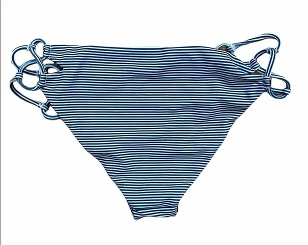 NWT acacia nusa knotted cut out bikini bottom Blue Size L