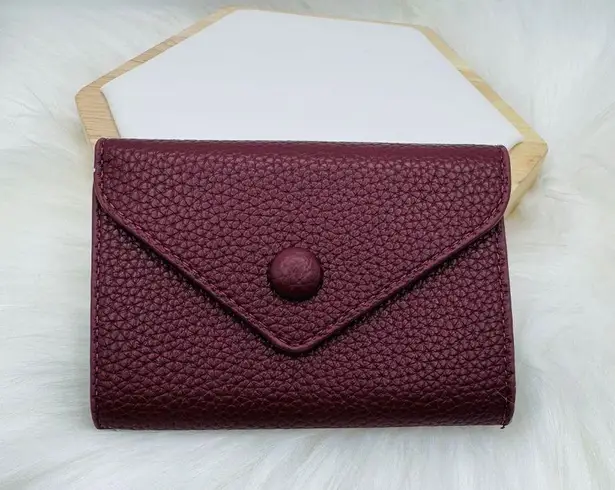 Women’s Minimalist Red Wine Card Wallet