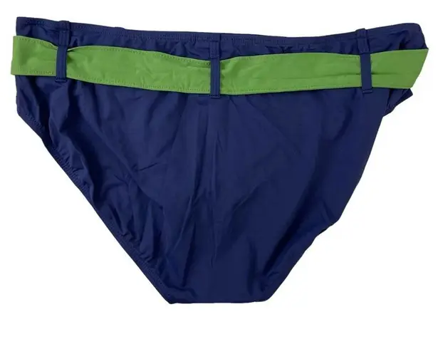 L.L.Bean NWT  Crescent Beach Blue and Green Belted Bikini Bottom Size 16