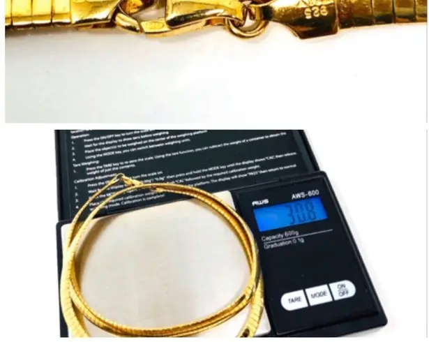 Sterling Silver reversible omega necklace, made in Italy - NWOT