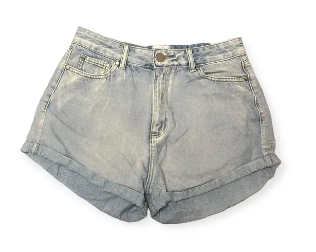 Princess Polly Light Wash Cuffed Mom Jean Shorts