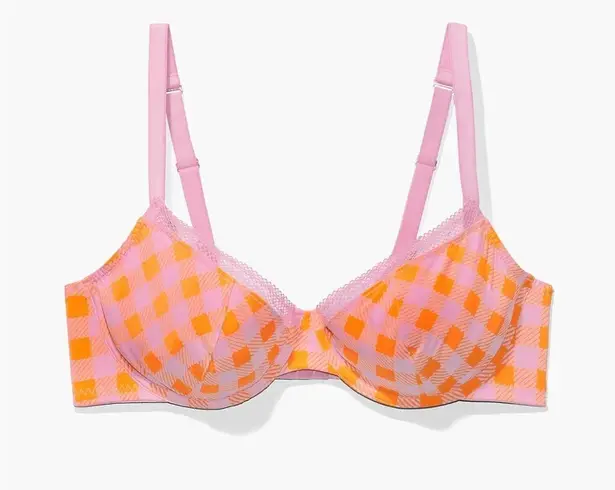 Savage X Fenty Gingham Remix Unlined Plunge Bra