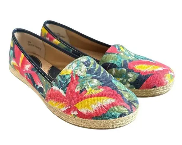 BOC Born Concept 9M Tropical Canvas Espadrille Slip On Shoes Flats. Blue/Multi Blue Size 9