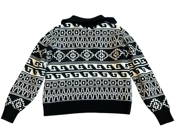Beach Riot Monterey Jacquard Quarter Zip Sweater Sweatshirt Tribal Print Small