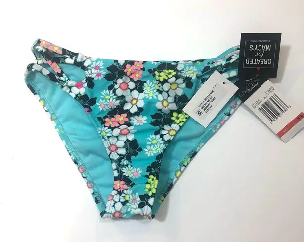 California Waves  Floral Strappy Bikini Swim Bottom