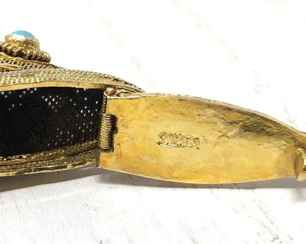 Antique Koi fish pendant, Art Deco 1930s Gold