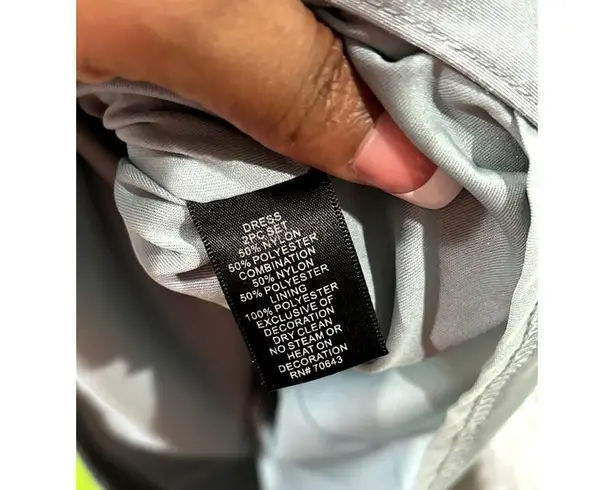 Jessica Howard Woman's Teal & Brown Slip Cocktail Dress Sz 6P