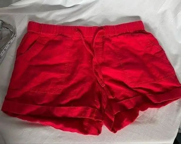 New York And Company pull on casual shorts red xs