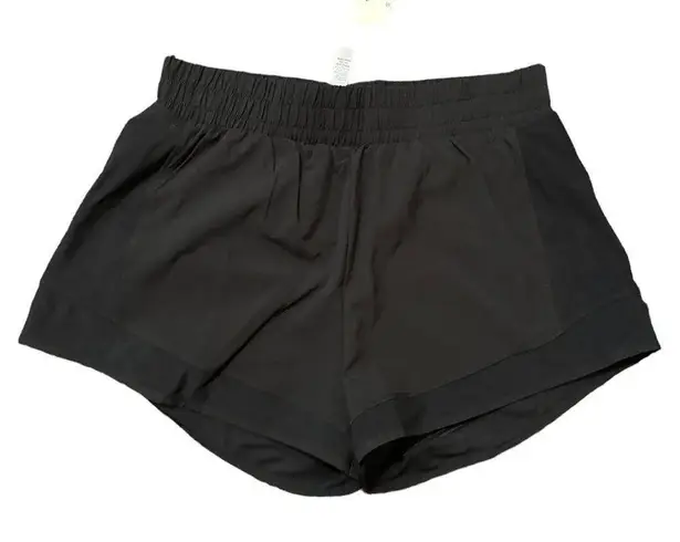 Halara NEW  Drawstring Contrast Mesh 2-in-1 Shorts Black Small