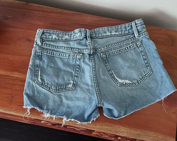 Frame La Grand Garçon Distressed Jean Shorts