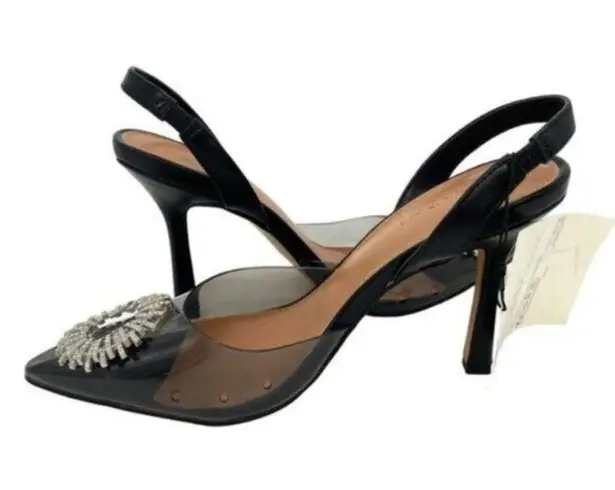 The Drop Women's Klara Slingback Heels New Black Size 7