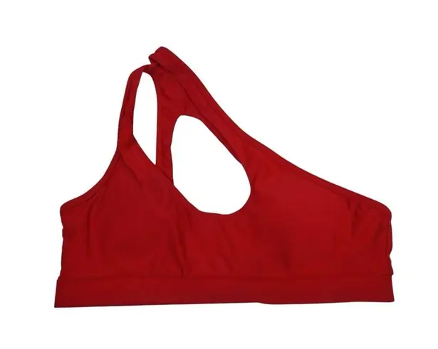 Boutique Womens One Shoulder Two Piece Red Bikini Swimsuit