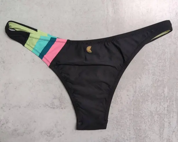 NWT Citrus Black Colorblock Cheeky Charm Swim Bottom Small