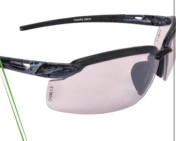 1 Box(Pack of 11) Crossfire 29215 Safety Glasses Indoor/Outdoor Lens Black