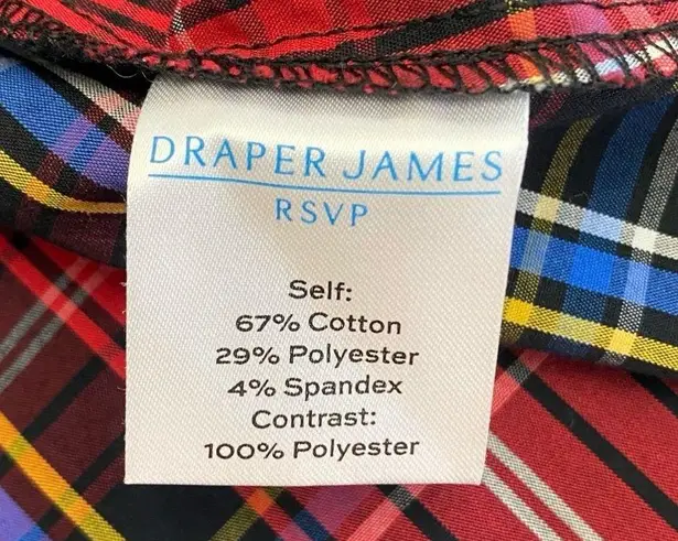 Draper James RSVP Long Sleeve Tiered Bow Back Dress Holiday Plaid Ruffle Belted