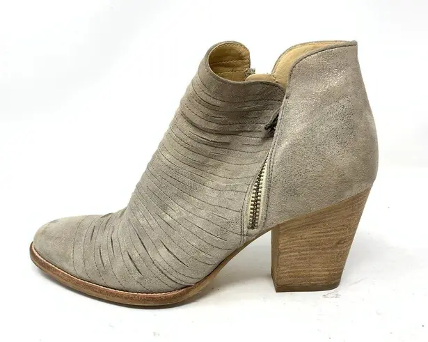 Paul Green  Ankle Booties Women's Size UK 6 US 8.5 Metallic Taupe Gray Boots