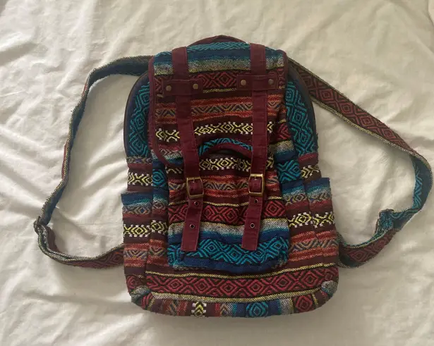 Bohemian Multicolor Y2K Backpack Made In Thailand Multiple