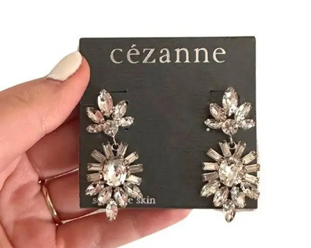 Cézanne Sensitive Skin Silver Crystal Earrings