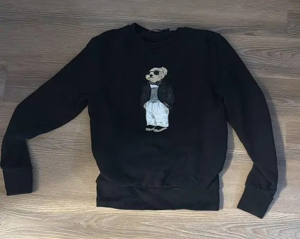 Ralph lauren purple label polo bear fleece sweatshirt