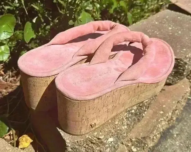 Veronica Beard Gabby geno cork Platform Wedge Thong Sandal (Women) size 10M