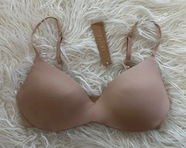 SKIMS Wireless Form Pushup Plunge Bra Clay Size 32C
