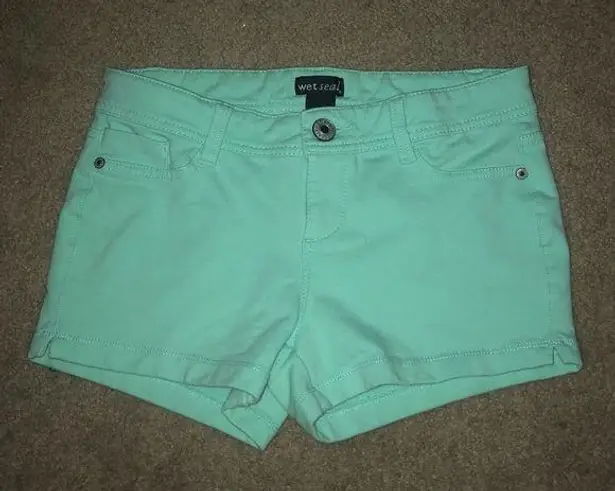 Wet Seal  teal shorts, size Small - Image 1