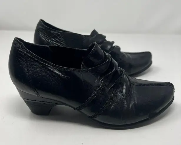 Canal Grande Leather Black Slip On Shoes Size 36 Business Casual